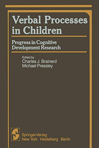 Stock image for Verbal Processes in Children: Progress in Cognitive Development Research for sale by Anybook.com