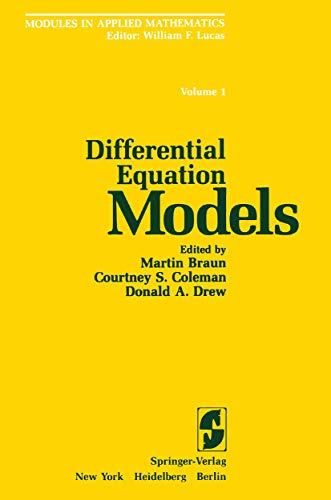 Beispielbild fr Differential Equation Models (Modules in Applied Mathematics) zum Verkauf von HPB-Red