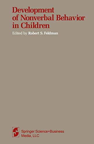 9780387907161: Development of Nonverbal Behavior in Children