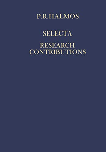 Beispielbild fr Selecta : Research Contributions zum Verkauf von Better World Books