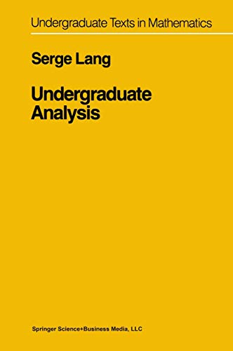 9780387908007: Undergraduate Analysis (Undergraduate Texts in Mathematics)