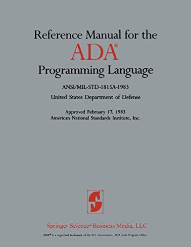 9780387908878: Reference Manual for the ADA Programming Language