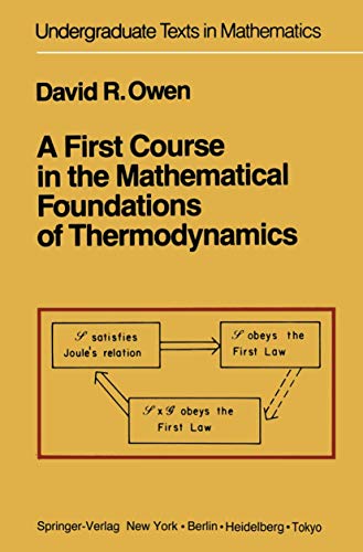 9780387908977: A First Course in the Mathematical Foundations of Thermodynamics (Undergraduate Texts in Mathematics)