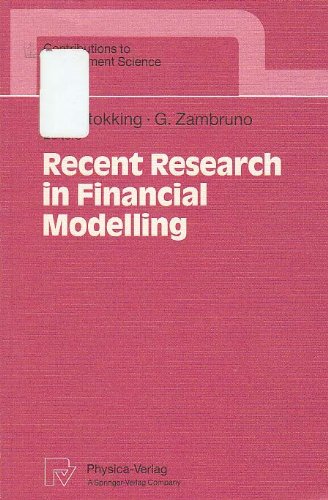 Imagen de archivo de Recent Research In Financial Modelling Contributions To Management Science a la venta por Basi6 International