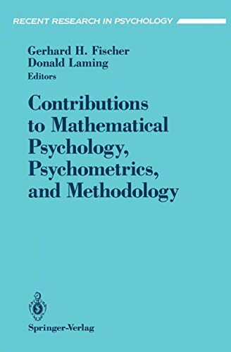 Contributions to Mathematical Psychology, Psychometrics, and Methodology (Recent Research in Psychology)