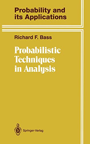 Beispielbild fr Probabilistic Techniques in Analysis zum Verkauf von Better World Books