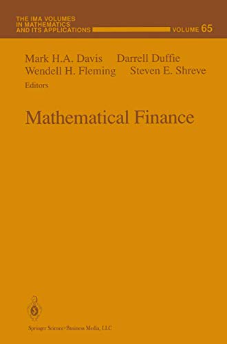 9780387944395: Mathematical Finance: 65 (The IMA Volumes in Mathematics and its Applications)