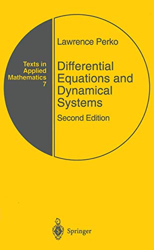 9780387947785: DIFFERENTIAL EQUATIONS AND DYNAMICAL SYSTEMS: v. 7 (Texts in Applied Mathematics)