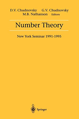 Beispielbild fr Number Theory: New York Seminar, 1991-1995 zum Verkauf von Pistil Books Online, IOBA