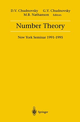 Number Theory : New York Seminar 1991¿1995 - David V. Chudnovsky