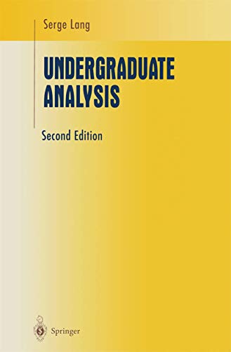 9780387948416: Undergraduate Analysis