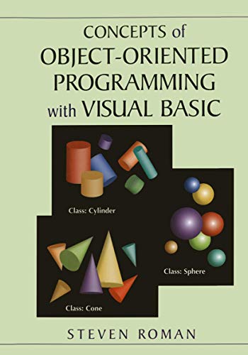 Beispielbild fr Concepts of Object-Oriented Programming with Visual BASIC zum Verkauf von Better World Books