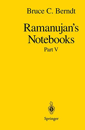 Stock image for Ramanujan?s Notebooks: Part V (Pt. 5) for sale by cornacres