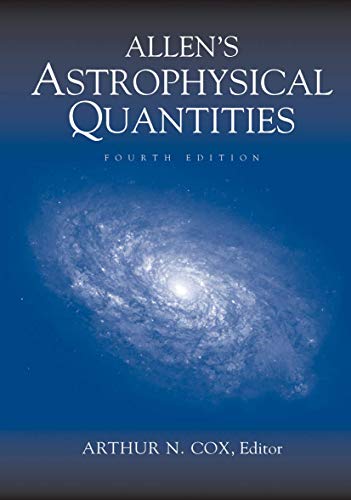 Beispielbild fr Allen's Astrophysical Quantities. zum Verkauf von Gast & Hoyer GmbH