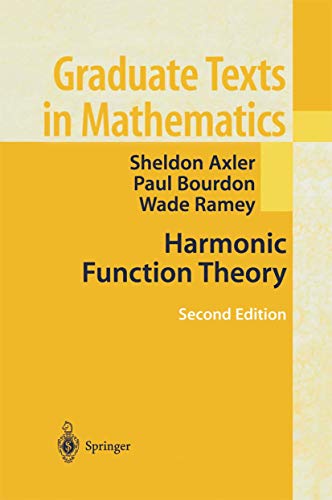 Beispielbild fr Harmonic Function Theory (Graduate Texts in Mathematics, 137) zum Verkauf von Goodwill Books
