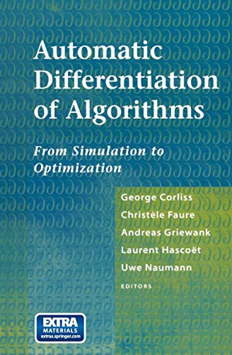 9780387953052: Automatic Differentiation of Algorithms: From Simulation to Optimization