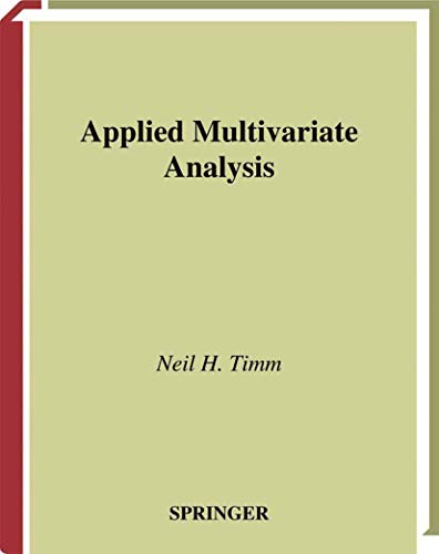 Imagen de archivo de Applied Multivariate Analysis a la venta por Buchpark