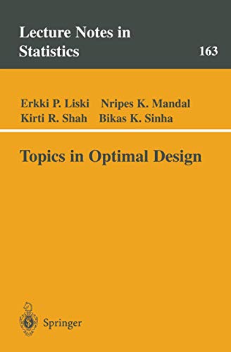 Beispielbild fr Topics in Optimal Design zum Verkauf von Buchpark