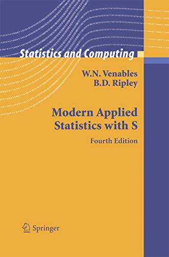 Beispielbild fr Modern Applied Statistics with S (Statistics and Computing) zum Verkauf von Once Upon A Time Books