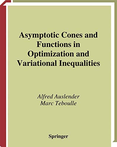 Stock image for Asymptotic Cones And Functions In Optimization And Variational Inequalities for sale by Basi6 International