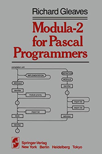 Beispielbild fr Modula-2 for Pascal Programmers zum Verkauf von Ammareal