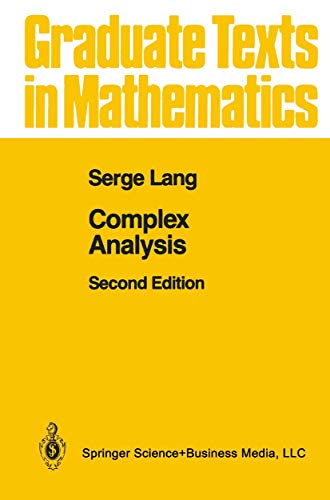 Complex Analysis (Graduate Texts in Mathematics) (9780387960852) by Lang, Serge