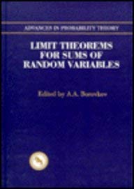 9780387961002: Advances in Probability Theory: Limit Theorems for Sums of Random Variables. Proceedings of the Institute of Mathematics, Novosibirsk (3) (Translations Series in Mathematics and Engineering)