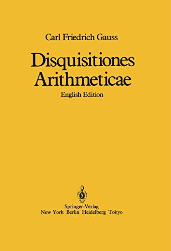 9780387962542: Disquisitiones Arithmeticae/English Edition