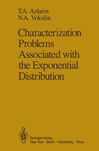 Imagen de archivo de Characterization Problems Associated with the Exponential Distribution a la venta por Midtown Scholar Bookstore