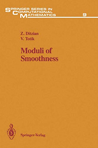 Stock image for Moduli of Smoothness (Springer Series in Computational Mathematics) for sale by GF Books, Inc.
