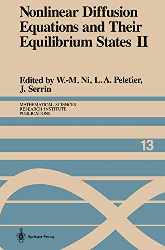 Beispielbild fr Nonlinear Diffusion Equations and Their Equilibrium States 2 zum Verkauf von Better World Books