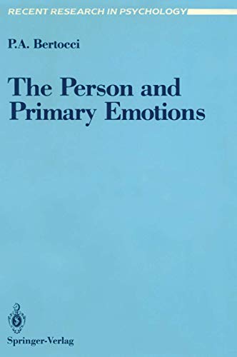 Stock image for The Person and Primary Emotions [Recent Research in Psychology]. for sale by BOOKHOME SYDNEY