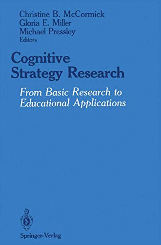 Stock image for Cognitive Strategy Research for sale by Better World Books