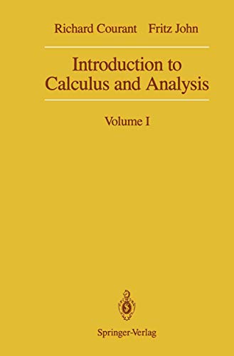 Introduction to Calculus and Analysis,volume 1 - Courant, Richard;John, Fritz