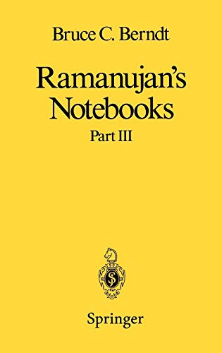9780387975030: Ramanujan’s Notebooks: Part III