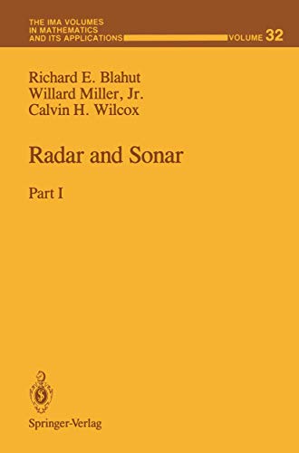 Imagen de archivo de RADAR AND SONAR, PART I (THE IMA VOLUMES IN MATHEMATICS AND ITS APPLICATIONS VOLUME #32) a la venta por Zane W. Gray, BOOKSELLERS