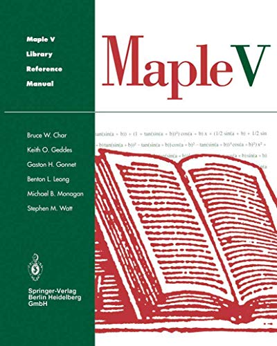 Beispielbild fr Maple Library Reference Manual zum Verkauf von Better World Books