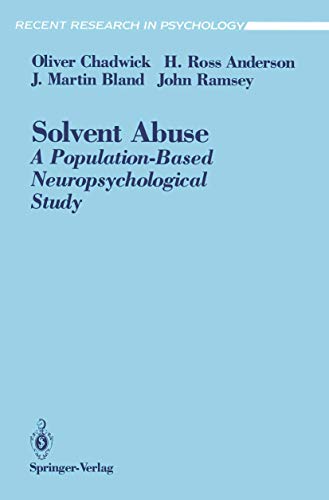 9780387976075: Solvent Abuse: A Population-Based Neuropsychological Study (Recent Research in Psychology)