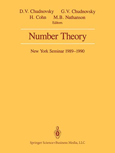 Stock image for Number Theory: New York Seminar, 1989-1990 for sale by Curious Book Shop