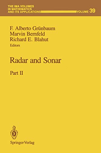 Stock image for Radar and Sonar: Part II (The IMA Volumes in Mathematics and its Applications) for sale by Powell's Bookstores Chicago, ABAA