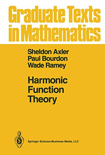 Beispielbild fr Harmonic Function Theory (Graduate Texts in Mathematics, Vol 137) zum Verkauf von BooksRun