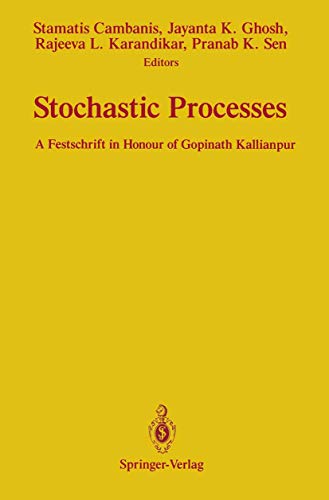Imagen de archivo de Stochastic Processes: A Festschrift in Honour of Gopinath Kallianpur: A Festschrift in Honor of Gopinath Kallianpur a la venta por Hay-on-Wye Booksellers
