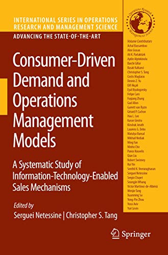 9780387980188: Consumer-Driven Demand and Operations Management Models (International Series in Operations Research & Management Science, 131)