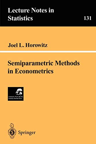 Stock image for Semiparametric Methods in Econometrics (Lecture Notes in Statistics) for sale by Open Books