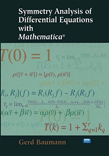 Beispielbild fr Symmetry Analysis of Differential Equations With Mathematica zum Verkauf von Ammareal