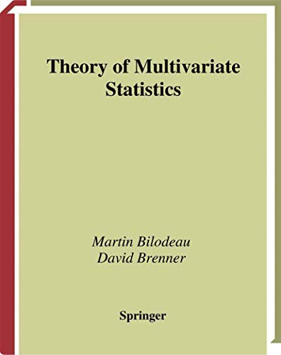 Imagen de archivo de Theory of Multivariate Statistics (Springer Texts in Statistics) a la venta por HPB-Red