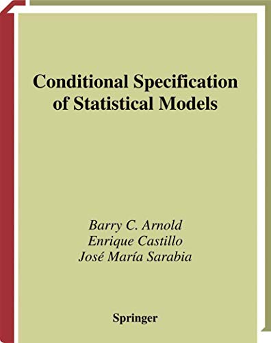 9780387987613: Conditional Specification of Statistical Models (Springer Series in Statistics)
