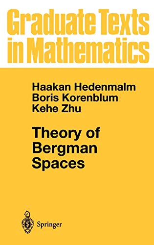 Imagen de archivo de Theory of Bergman Spaces a la venta por Books Puddle