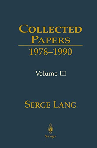 9780387988009: Collected Papers 1978-1990: v. 3 (Collected Papers III: 1978-1990)