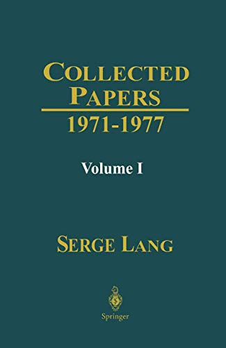 Beispielbild fr Collected Papers, 1952-1970, Volume I. zum Verkauf von Second Story Books, ABAA